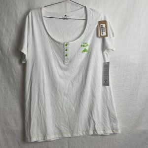 NWT Simply Perfect Size XL White Poly Cotton Blend Shirt Patron Tequila #953